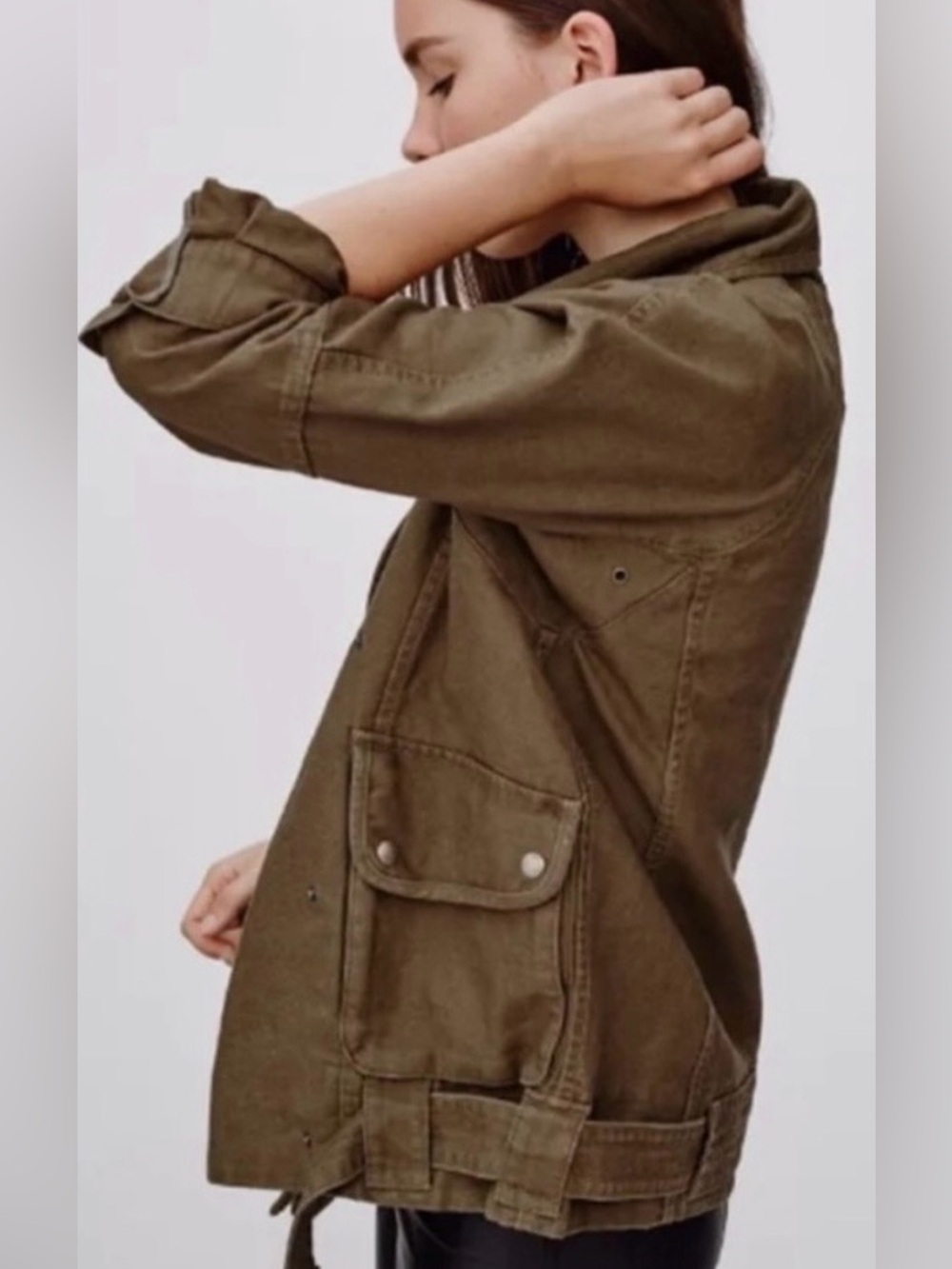 Aritzia Wilfred Free Army Green Rayder Utility Jacket - Picture 2 of 6